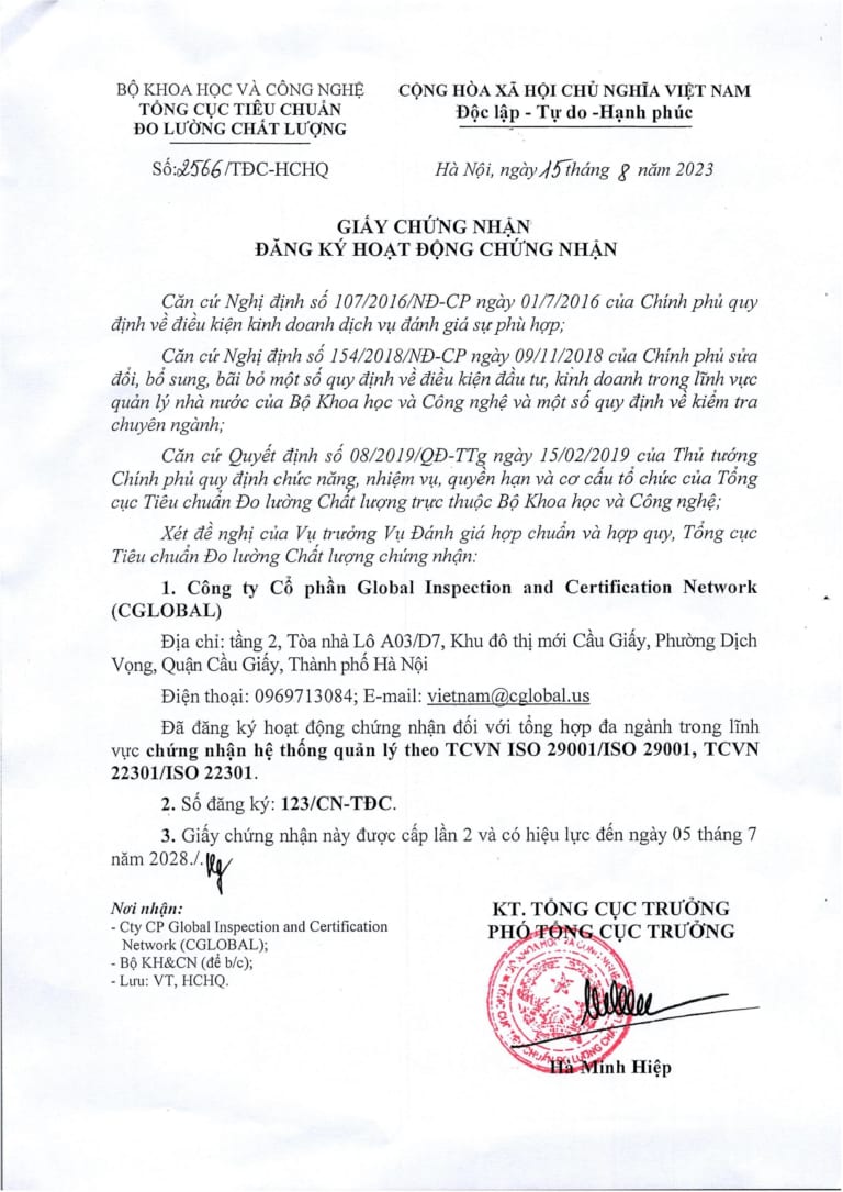 |Casestudy| CGLOBAL cấp chứng nhận ISO 22301 cho Telehouse Việt Nam 