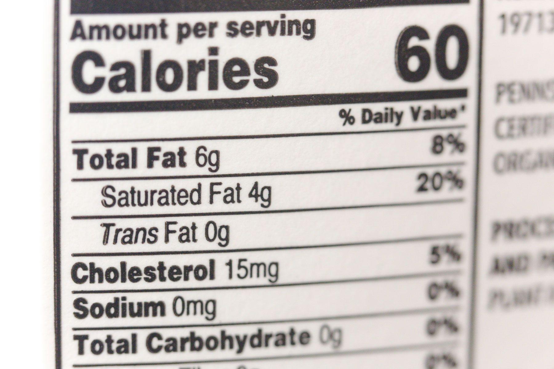Nhãn Nutrition Facts theo quy định FDA