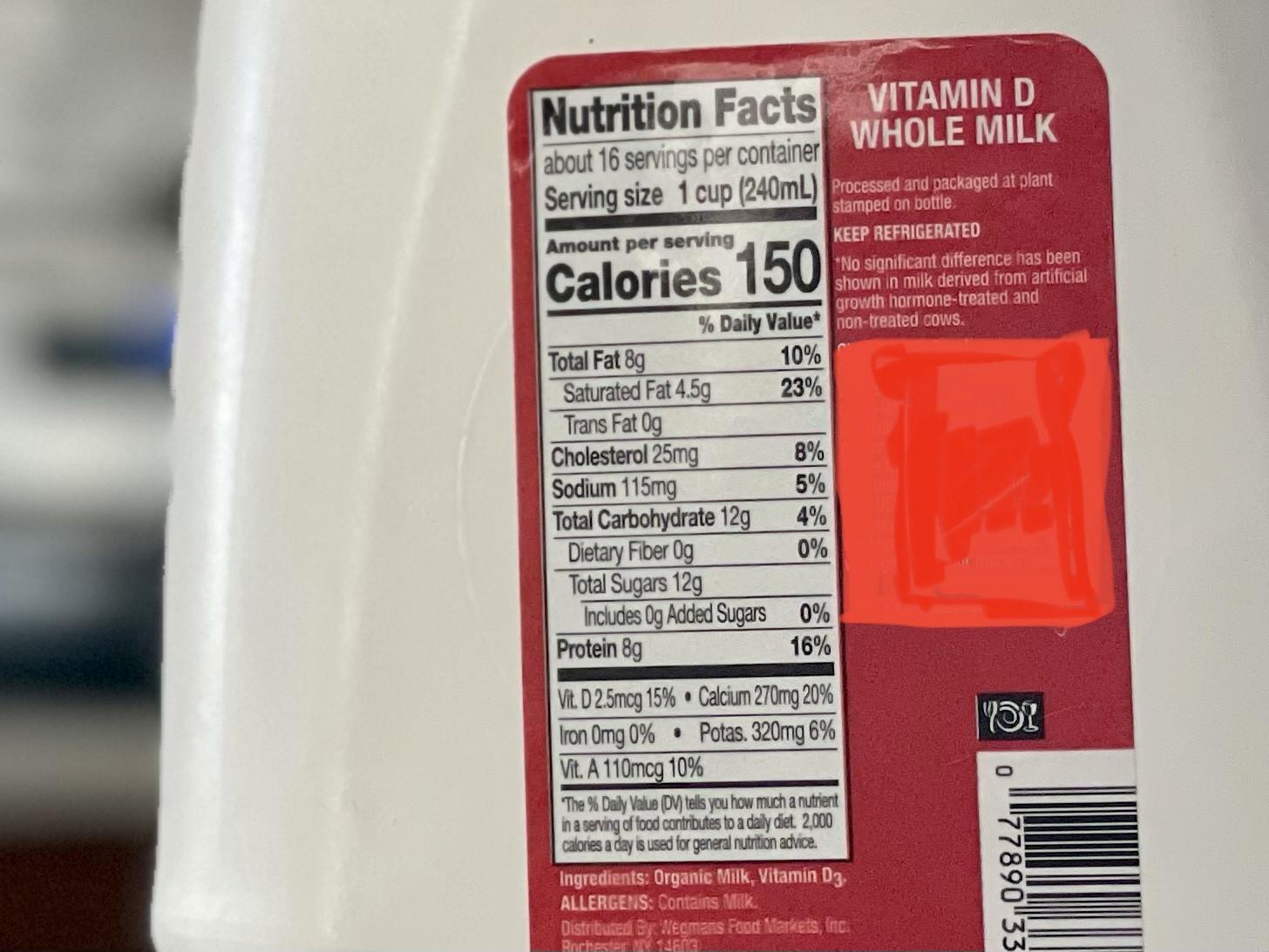 Nutrition Facts là nhãn thông tin dinh dưỡng được in trên bao bì